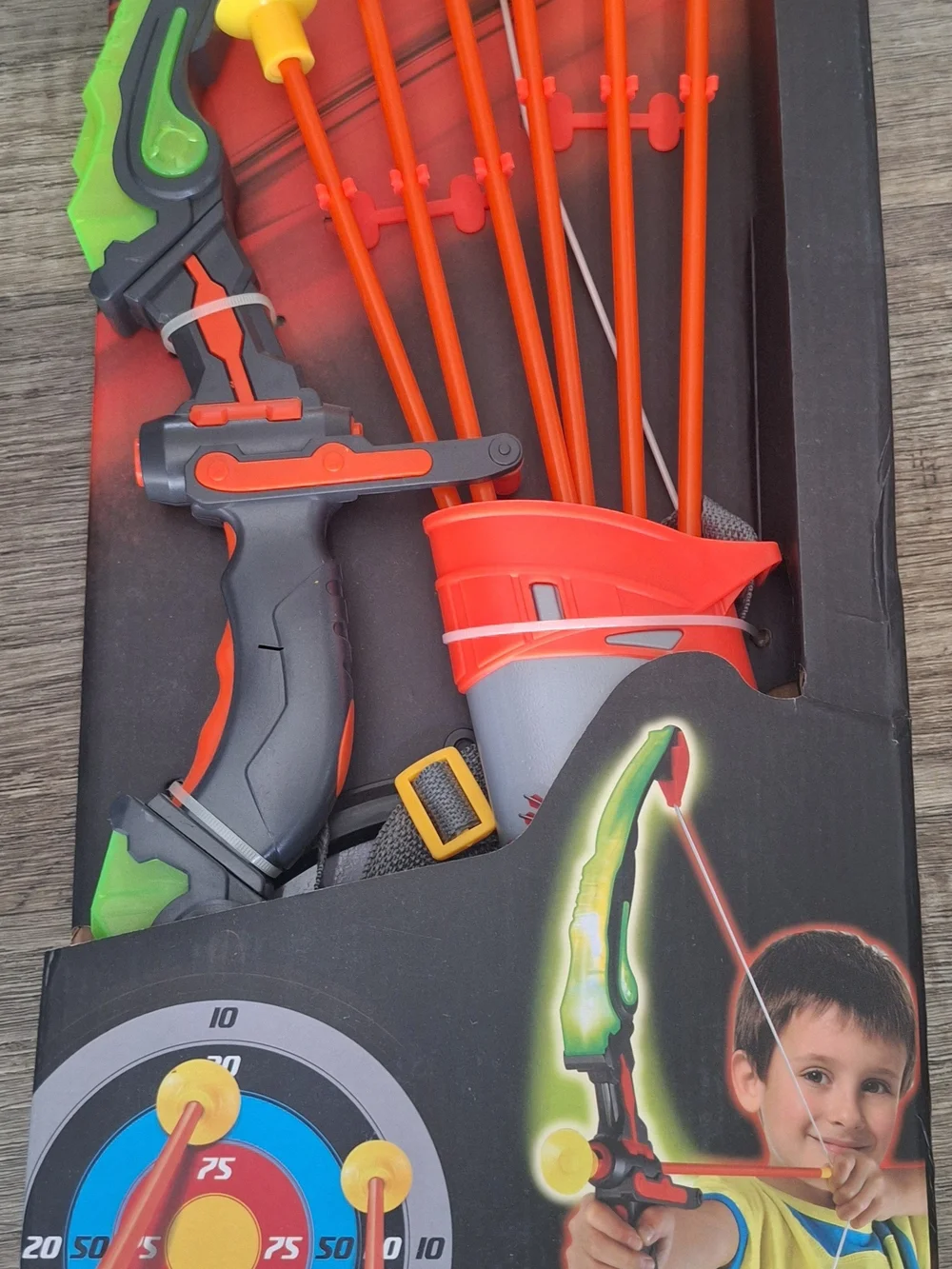 Kids Foam Bow and Arrow Set - Green/Red
